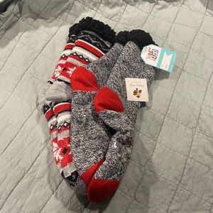 Muk Luks heavy winter slipper socks